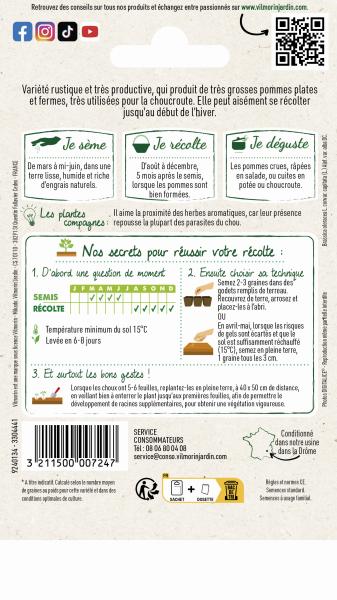 Potagères - Chou Blanc Quintal d'Alsace - MEDIA_PACKAGING_VERSO
